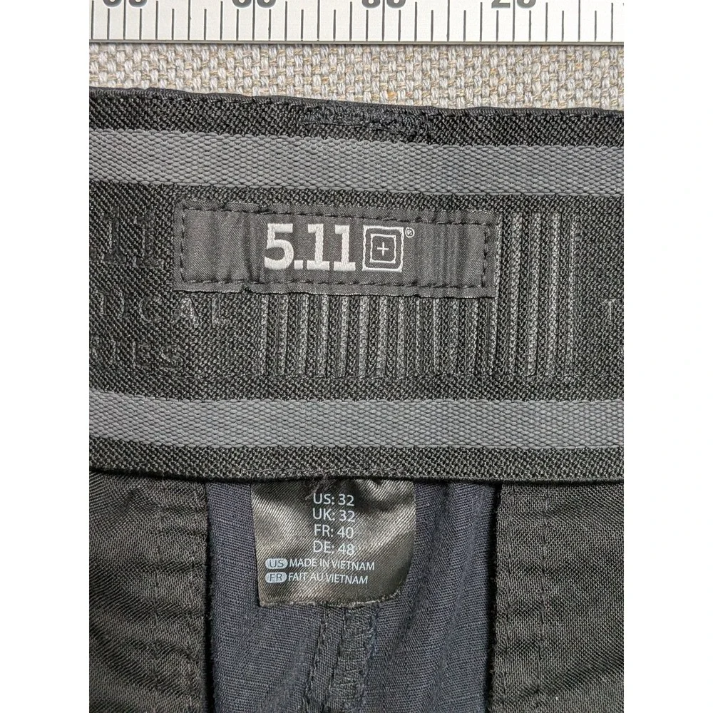 5.11 Tactical Pants Men's Dark Gray 32x32 Polyester Cotton Ripstop Workwear
